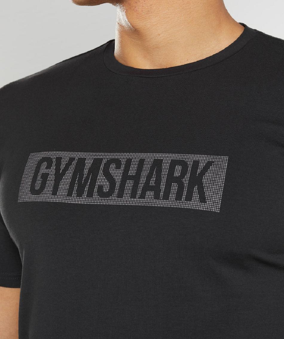 T Shirts Gymshark Block Hombre Negras | CO 3283FDN